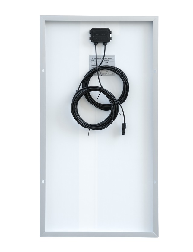 Panel back with coiled cable